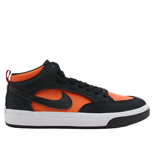 Nike Men's Nike Sb React Leo Sneakers Shoe - Black Electro Orange