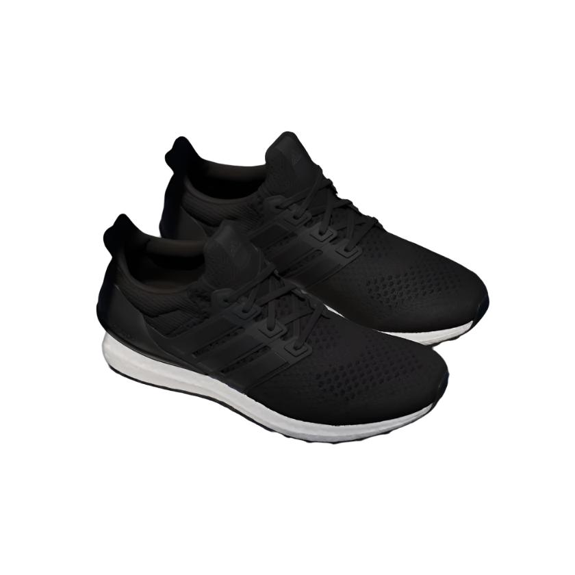 Adidas Mens Sportswear Ultraboost 1.0 Running Shoes - Core Black /Green/White