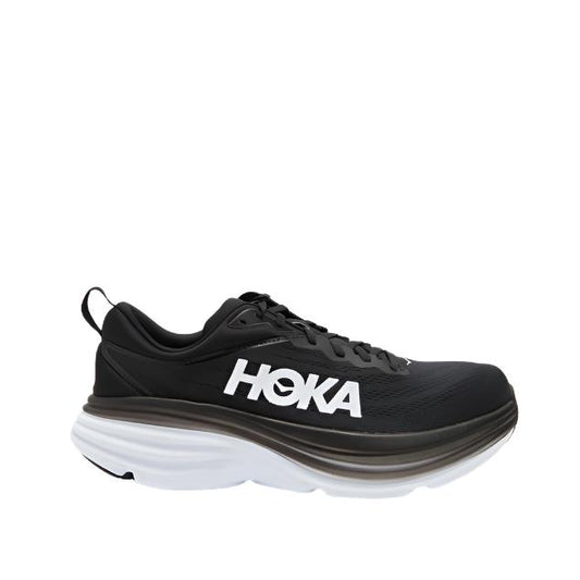 HOKA Mens Bondi 8 Running Shoes - Black/White