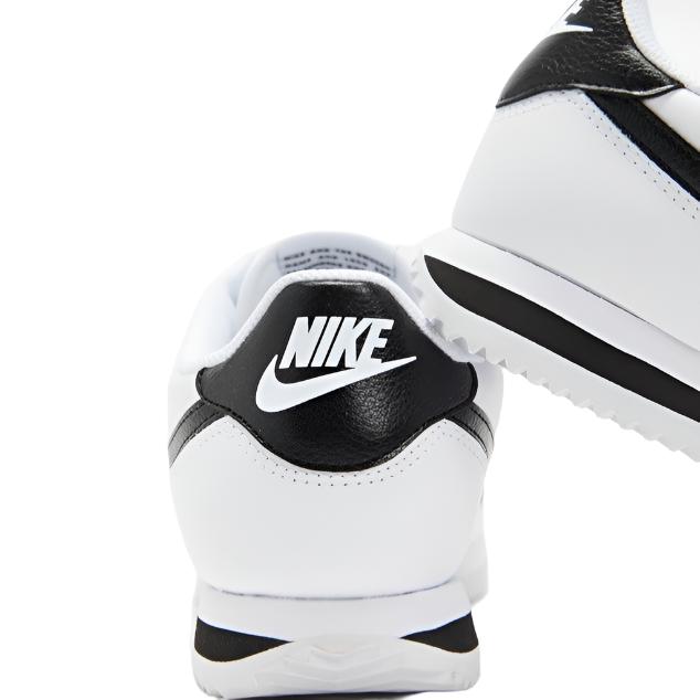 Nike Unisex Cortez Swoosh Sneakers Shoes - White/Black