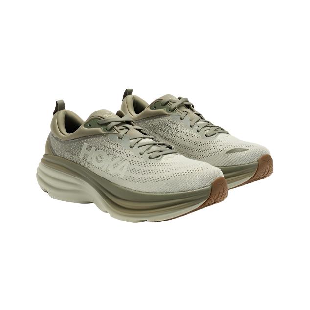 HOKA Mens Bondi 8 Running Shoes - Slate/Barley