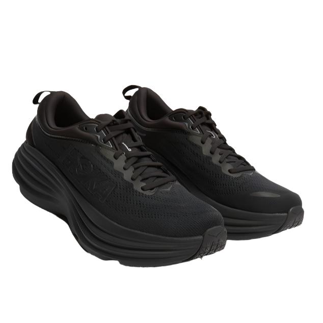 HOKA Mens Bondi 8 Running Shoes - Black/Black