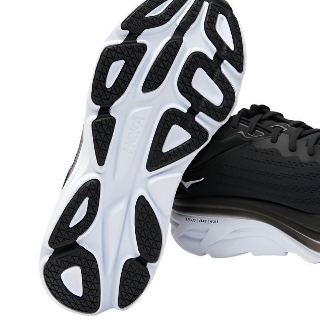 HOKA Mens Bondi 8 Running Shoes - Black/White