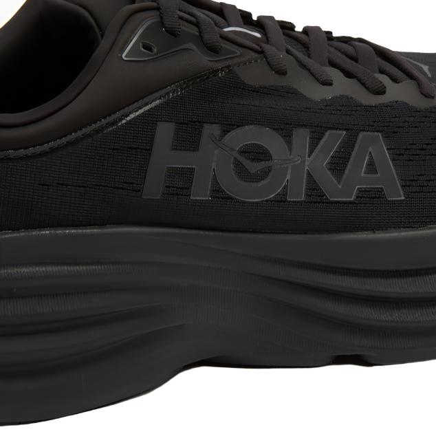 HOKA Mens Bondi 8 Running Shoes - Black/Black