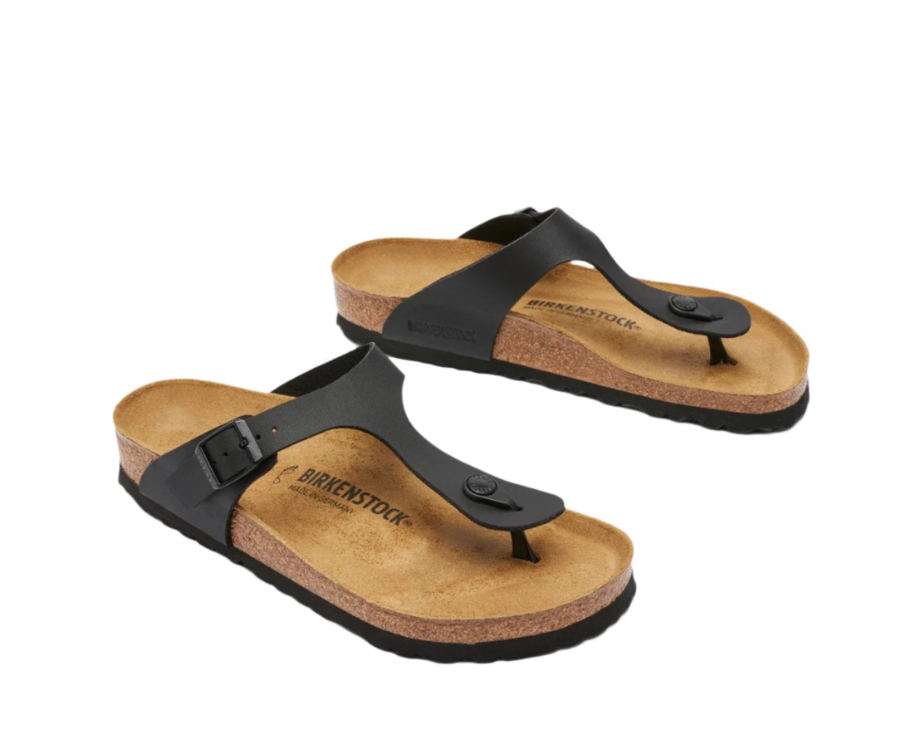 Birkenstock Unisex Gizeh Regular Fit Sandals - Black