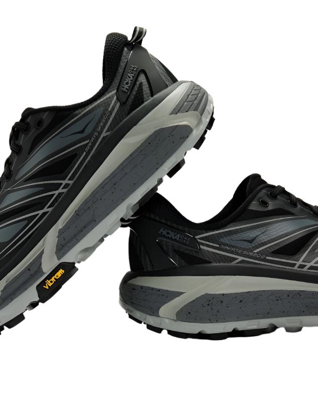 HOKA Mens U Mafate Speed 2 Running Shoes - Black & Castlerock