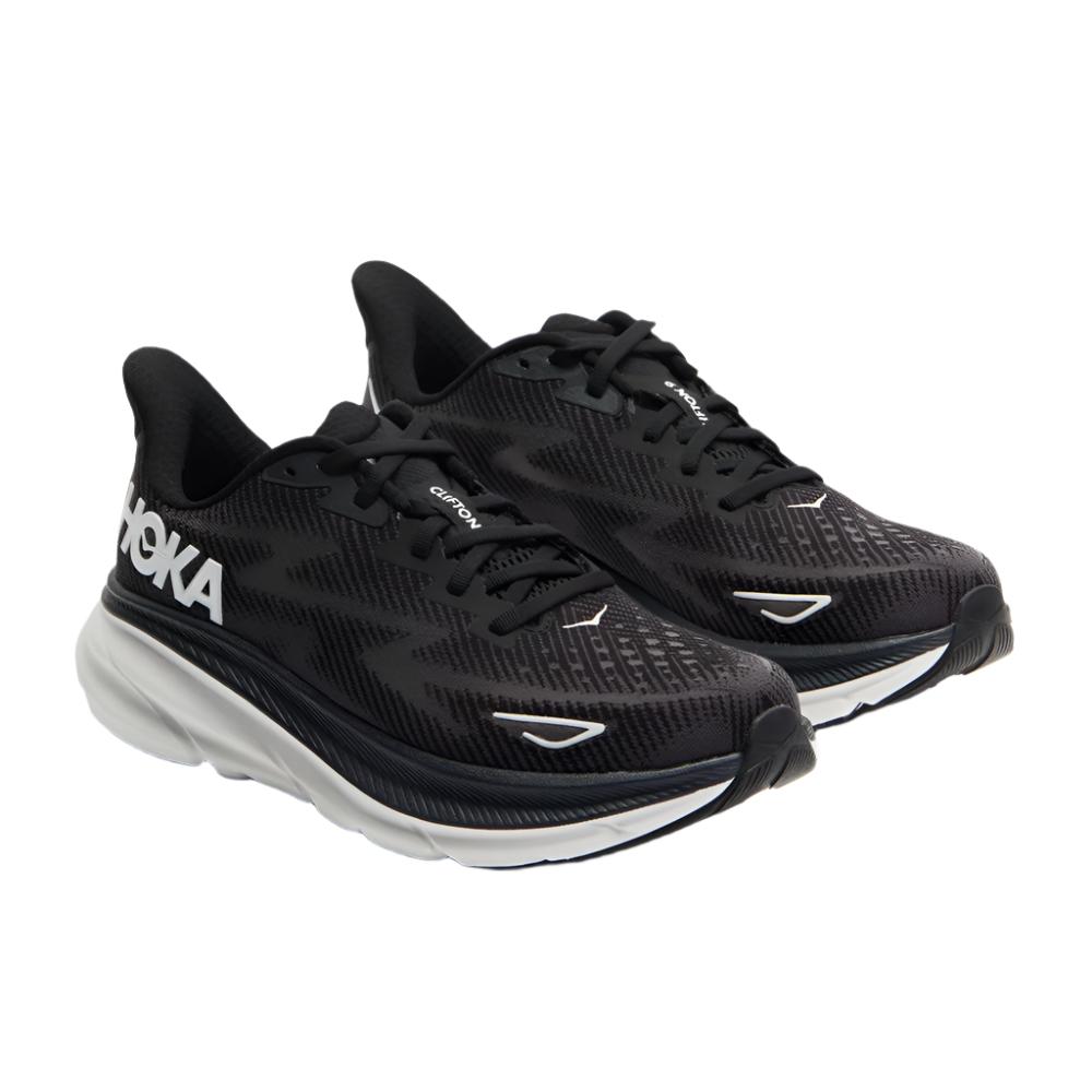 HOKA Women's Clifton 9 Running Shoes - Black/White