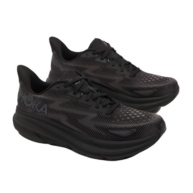 HOKA Mens Clifton 9 Running Shoes - Black