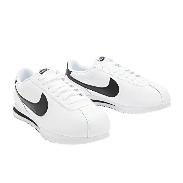 Nike Unisex Cortez Swoosh Sneakers Shoes - White/Black