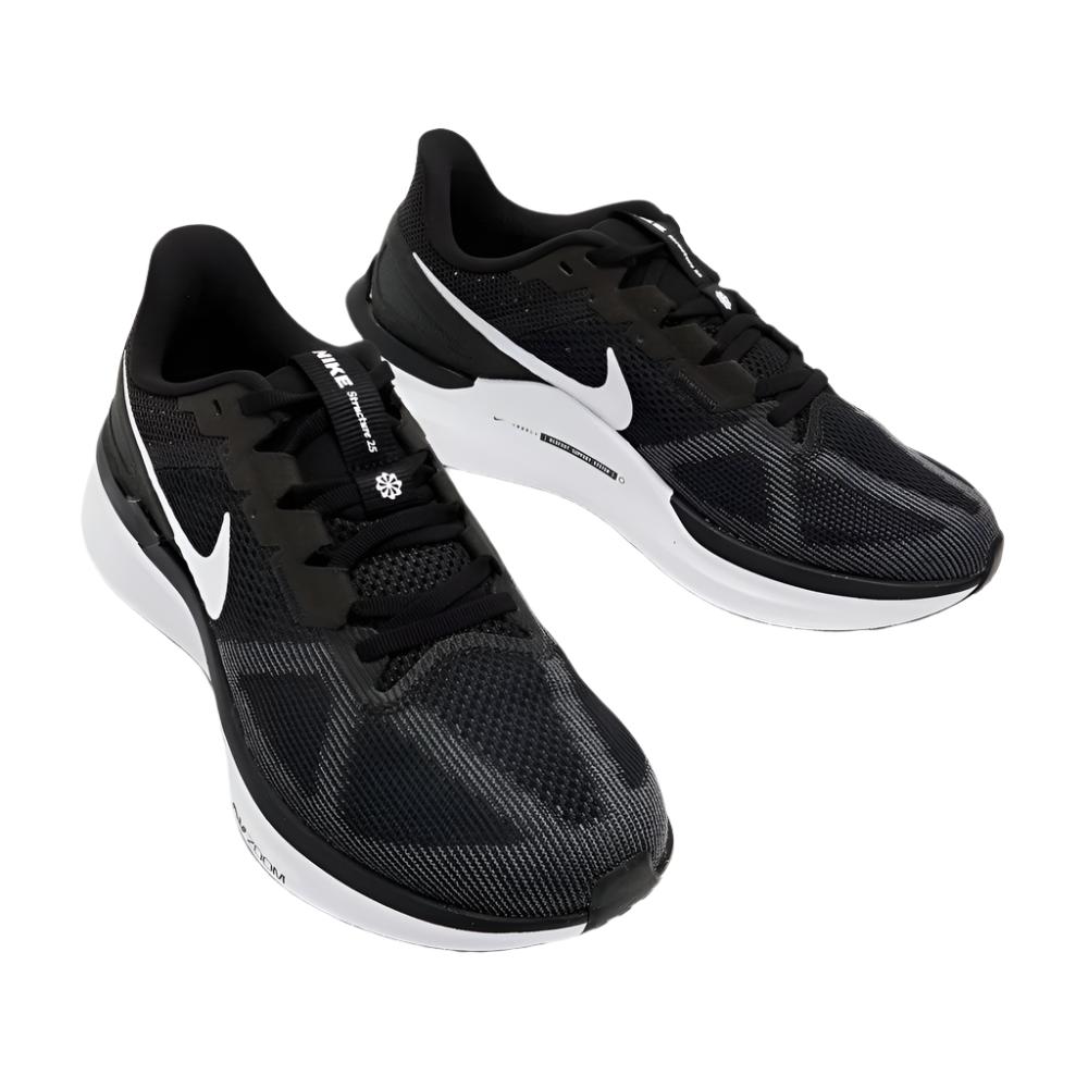 Nike Women's Structure 25 Running Shoes - Black/White/Dark Smoke Grey