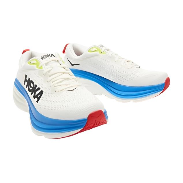 HOKA Mens Bondi 8 Running Shoes - Blac De Blanc/ Virtual Blue