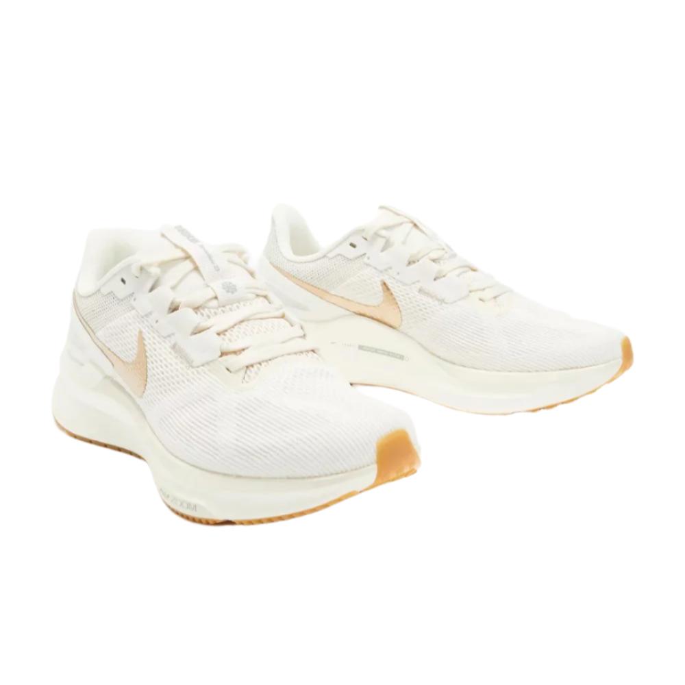 Nike Women's Structure 25 Running Shoes - Phantom/Metallic Gold/White