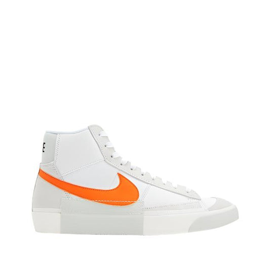 Nike Mens Blazer Mid Pro Club Sneaker Shoes - White/ Orange/ Sail/ Silver