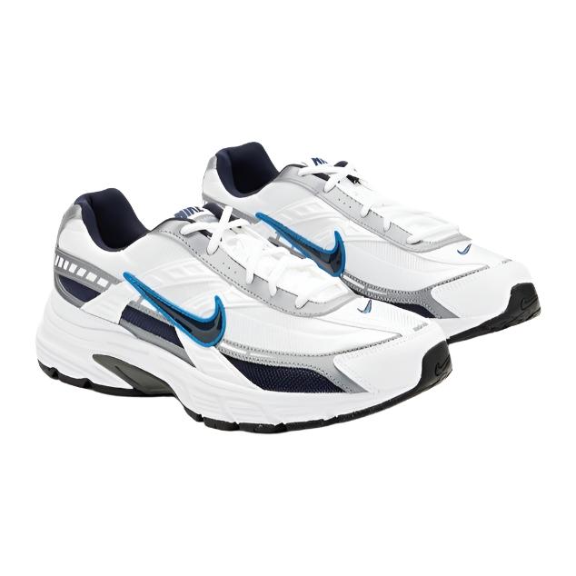 Nike Mens Initiator Sneakers Running Shoes -White/Obsidian/Metallic Cool Grey