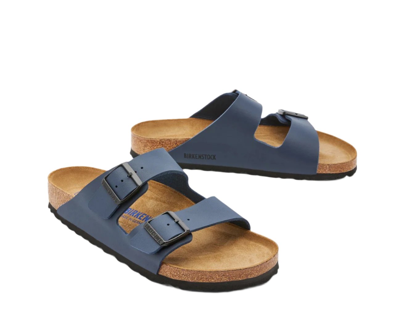 Birkenstock Unisex Arizona Soft Footbed Regular Fit Sandals - Navy