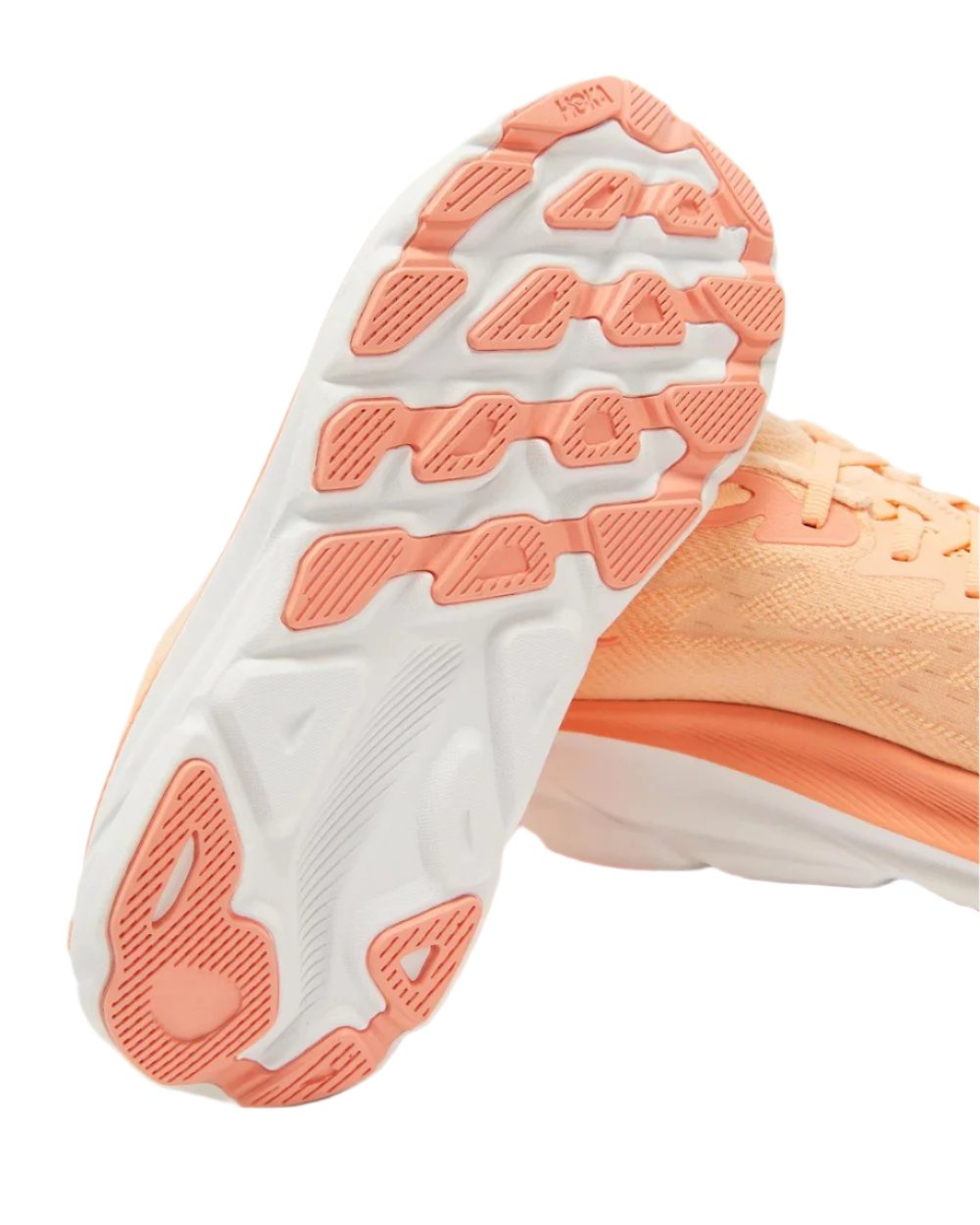 HOKA Women's Clifton 9 Running Shoes - Cantaloupe/White