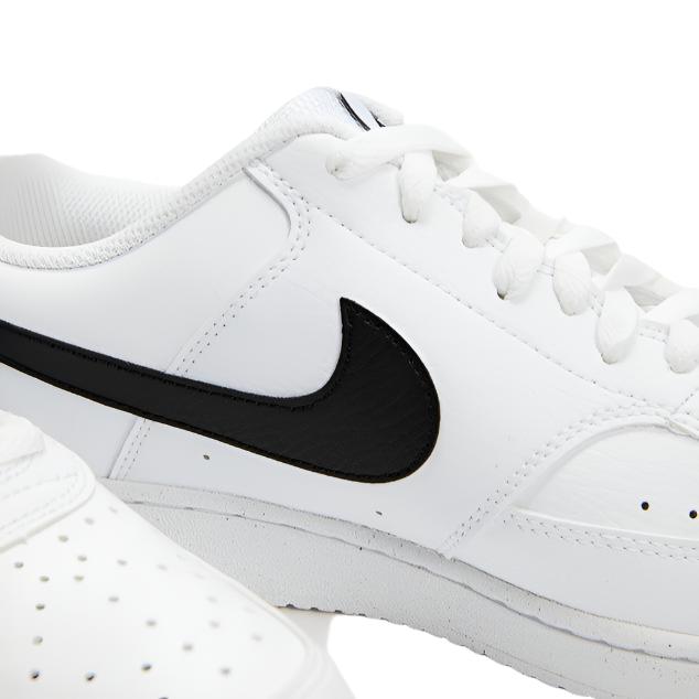 Nike Mens Court Vision Low Better Sneakers Shoes - White/Black