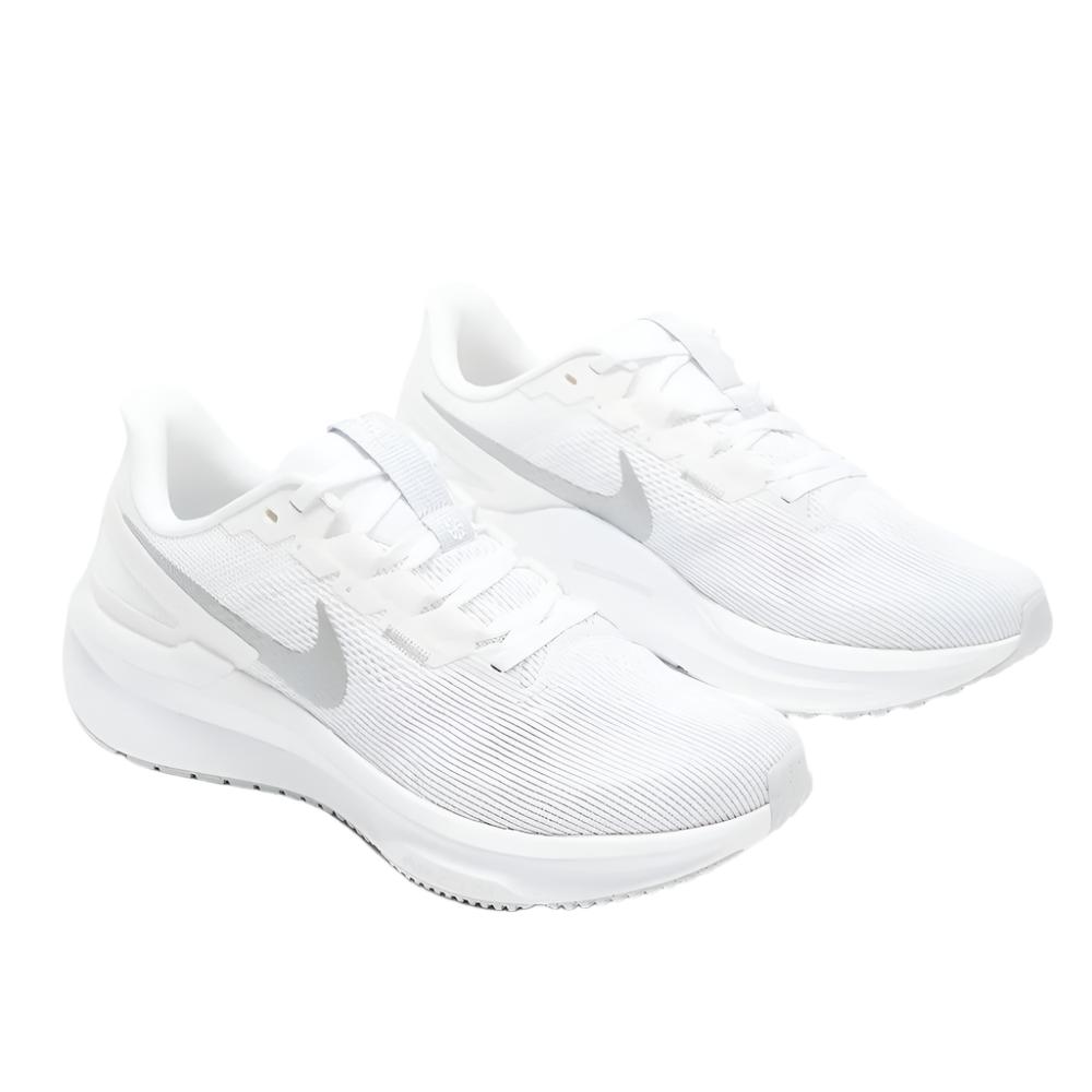 Nike Women's Structure 25 Running Shoes - White/ Metallic Silver/Pure Platinum