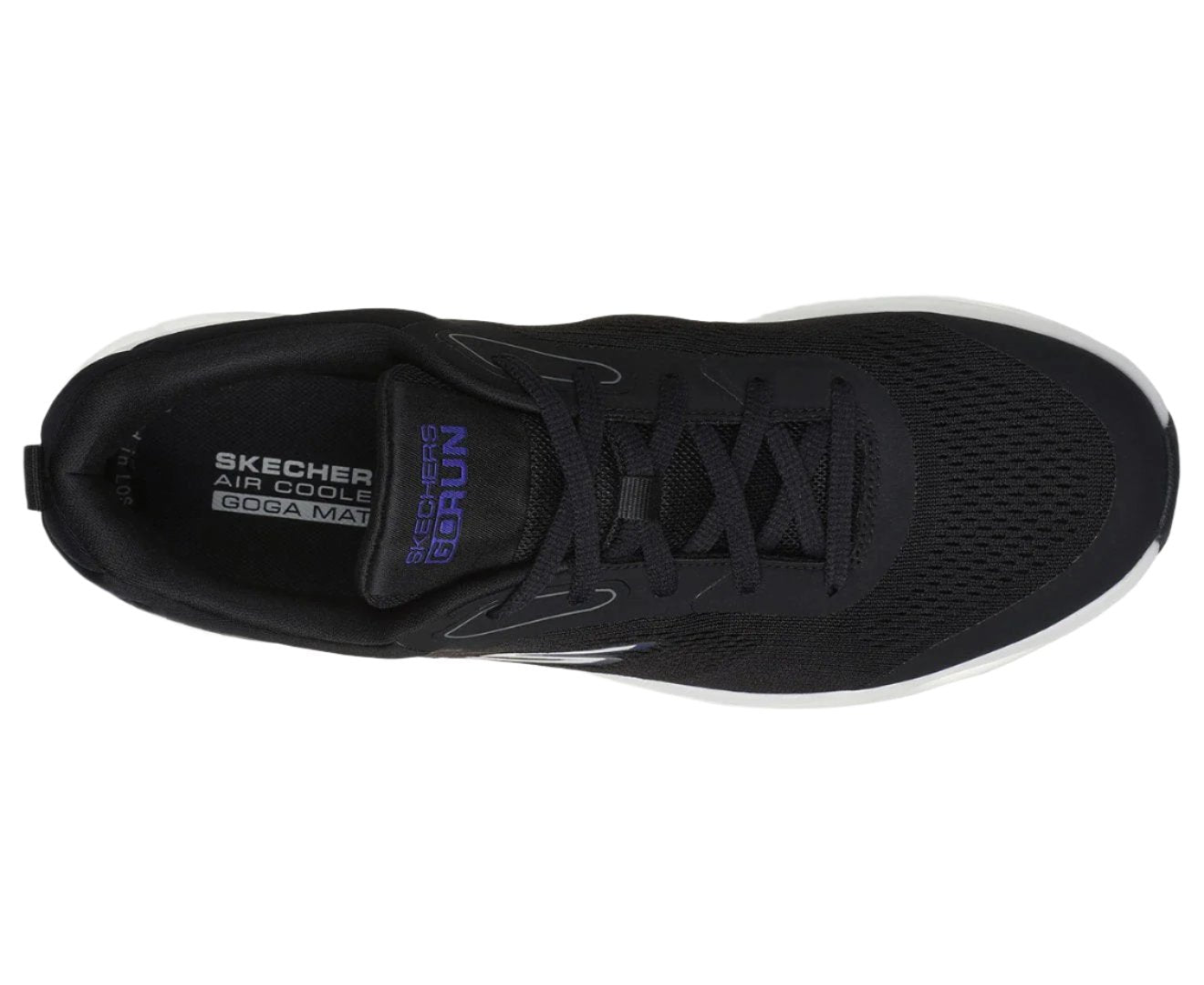 Skechers Mens GOrun Swirl Tech Speed Running Shoes - Black/White