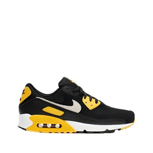 Nike Mens Air Max 90 Sneakers Shoes - Black/ White/ University Gold