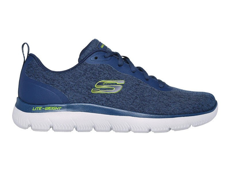 Skechers Mens Summits Forrader Sneakers - Navy/Lime