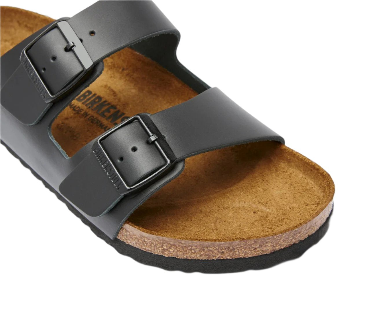 Birkenstock Unisex Arizona Leather Regular Fit Sandals - Black