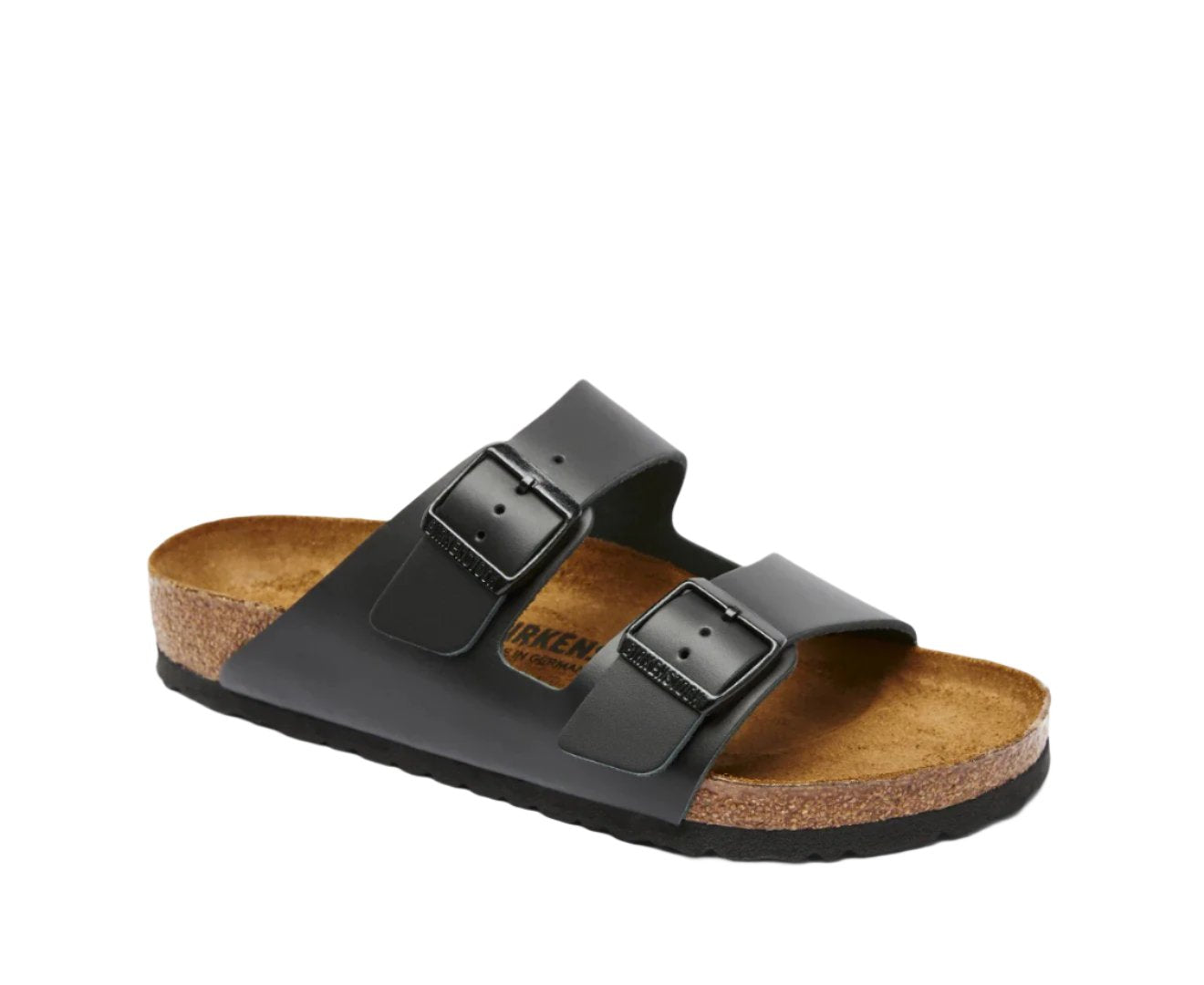 Birkenstock Unisex Arizona Leather Regular Fit Sandals - Black