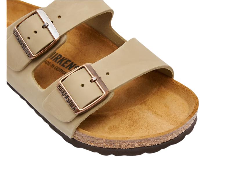 Birkenstock Unisex Arizona Oiled Leather Regular Fit Sandals - Tobacco Brown