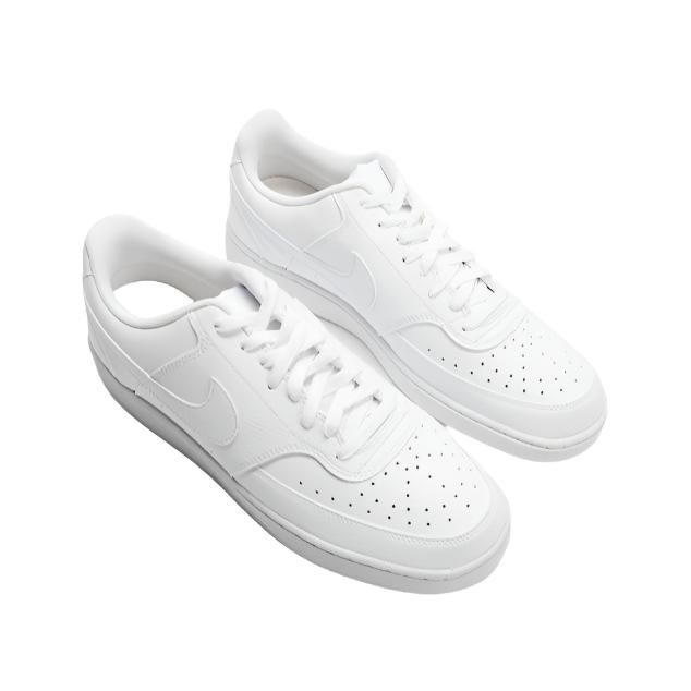 Nike Mens Court Vision Low Next Nature Sneakers Shoes - White/White/White