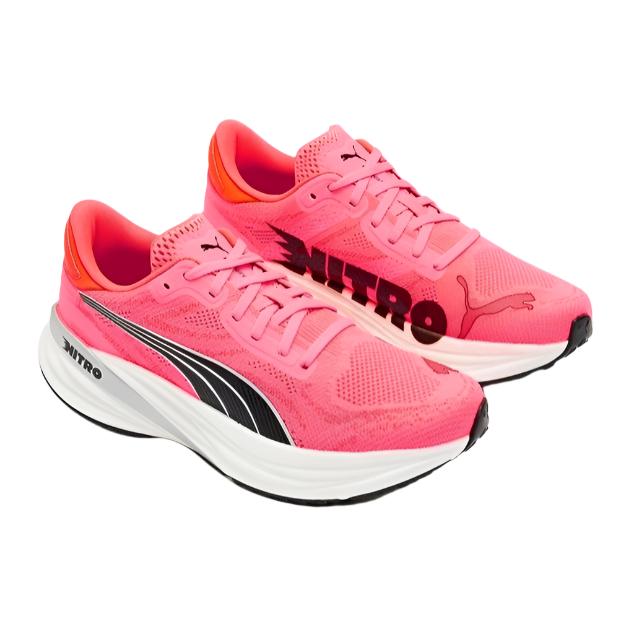 Puma Women's Magnify Nitro 2 Running Shoes - Sunset Glow/Puma Black