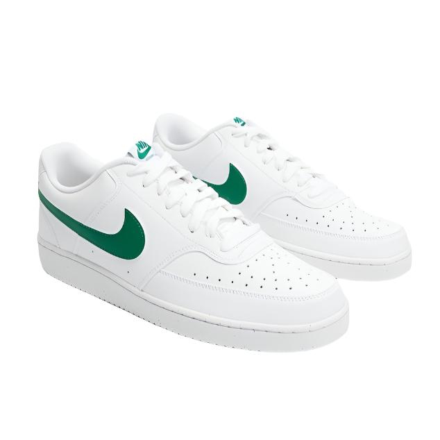 Nike Mens Nike Court Vision Low Next Nature Sneaker Shoes - White/Malachite White