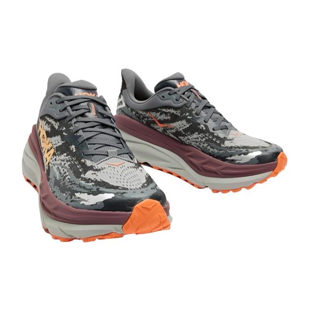 HOKA Mens Stinson 7 All Terrain Running Shoes - Castlerock/Cabernet