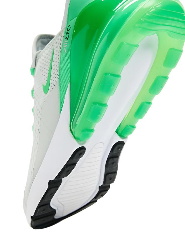 Nike Mens Air Max 270 Sneakers Runnings Shoes - Light Silver/Green/ Black/White