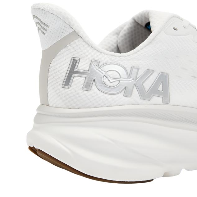 HOKA Mens Clifton 9 Running Shoes - Nimbus Cloud/White