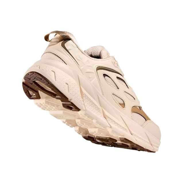 HOKA Women's Clifton L Athletics Running Shoes - Vanilla/Wheat