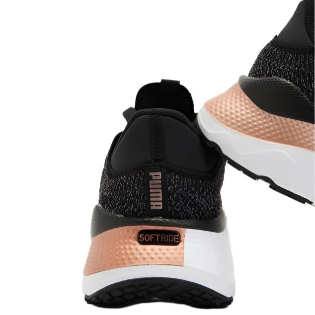 Puma Women's Softride Mayve Running Shoes - Black/Gray /Rose Gold