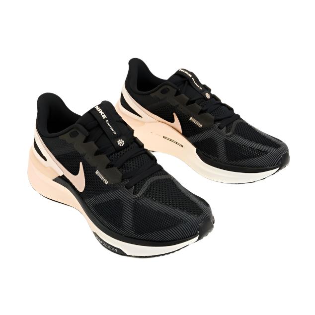 Nike Women's Structure 25 Running Shoes - Black/ Metallic Bronze/Crimson Tint