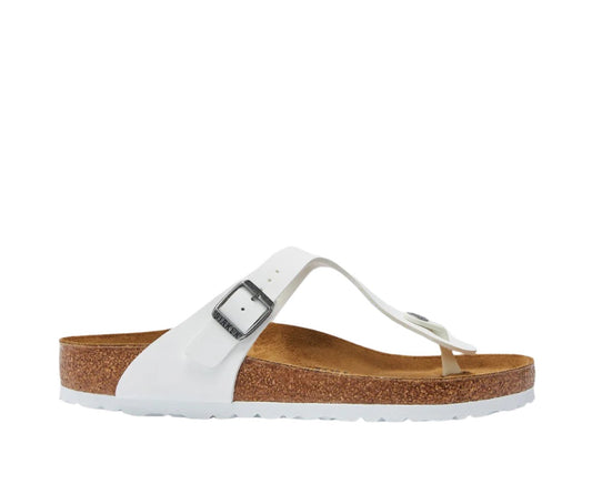 Birkenstock Unisex Gizeh Birko-Flor Regular Fit Sandals - White