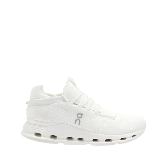 On Mens Cloudnova Running Shoes - Undyed White/White