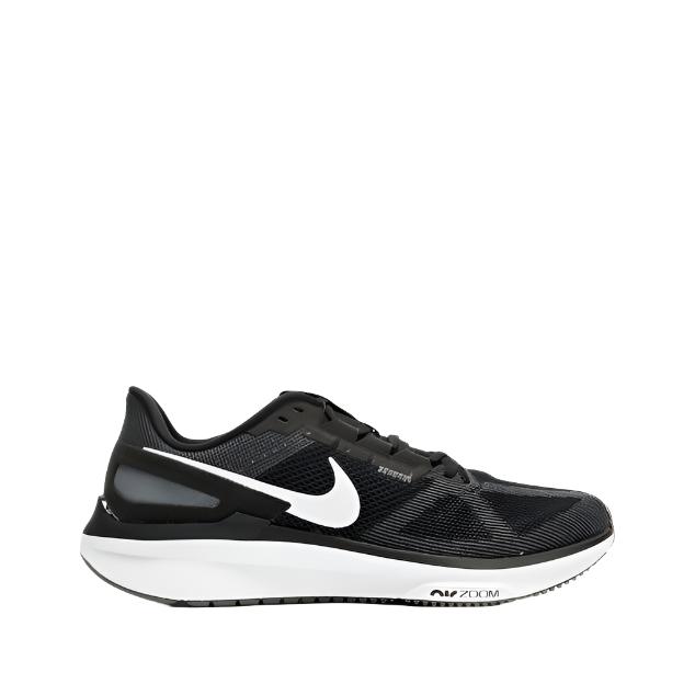 Nike Mens Nike Air Zoom Structure 25 Running Shoes - Black/ White/ Iron Grey