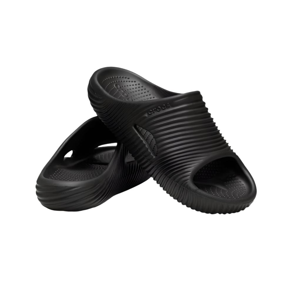 Crocs Unisex Mellow Recovery Texture Slides - Black