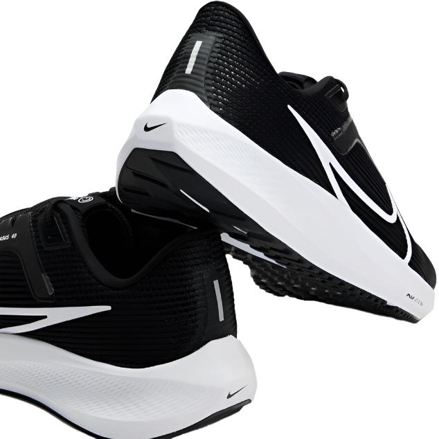 Nike Mens Air Zoom Pegasus 40 Running Shoes - Black White/Iron Grey