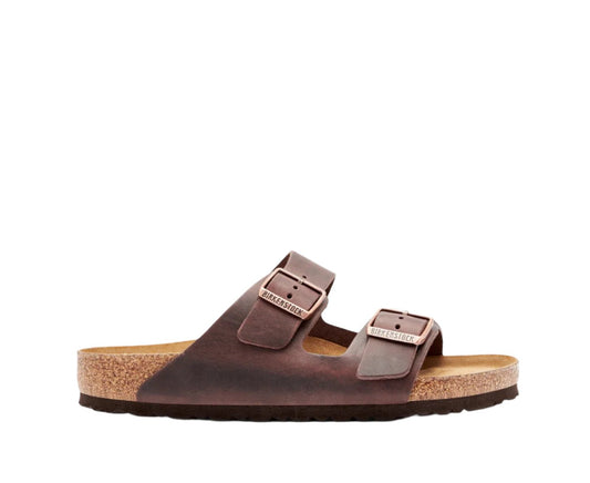 Birkenstock Unisex Arizona Oiled Leather Soft Footbed Regular Fit Sandals - Habana