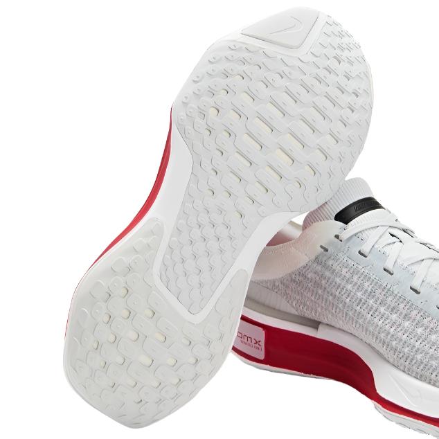 Nike Mens Invincible 3 Running Shoes - White/ Black/ Fire Red/ Cement Grey