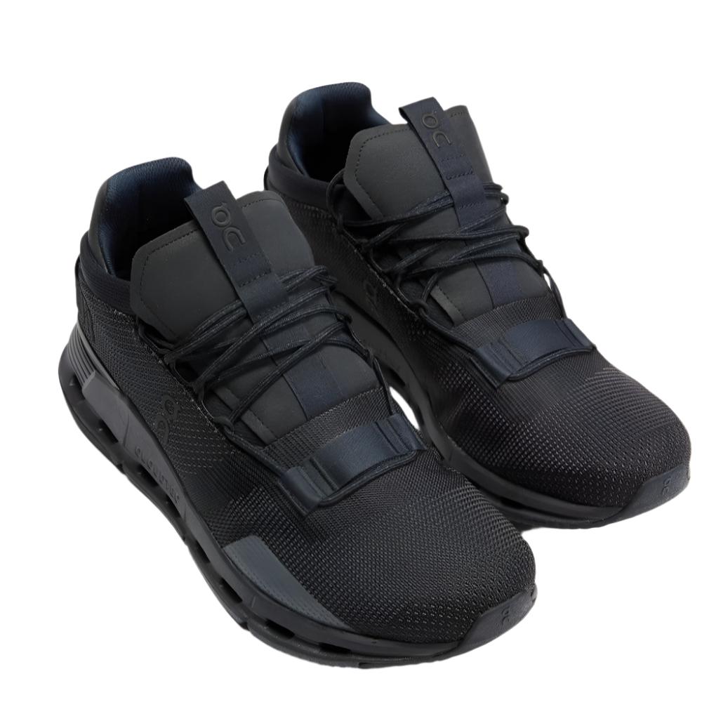 On Mens Cloudnova Running Shoes - Black/Eclipse