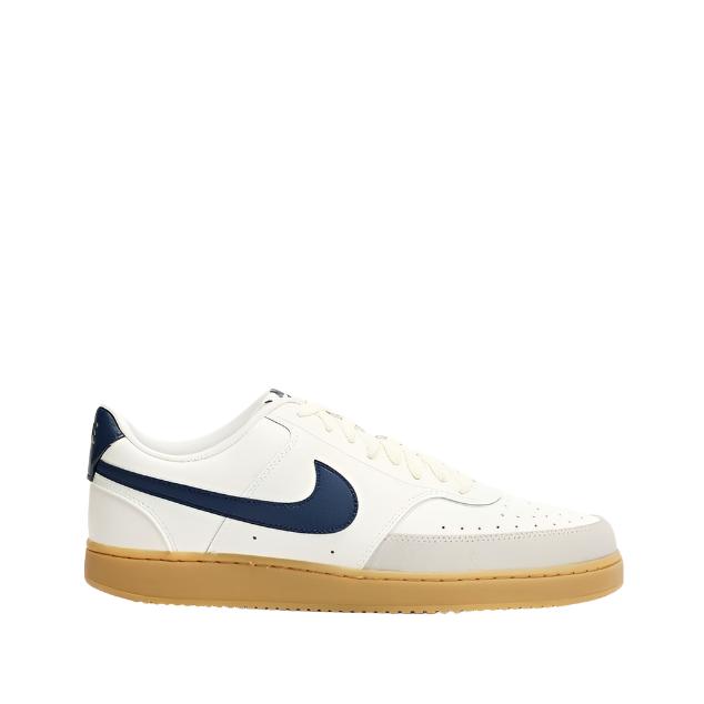 Nike Mens Court Vision Low Sneakers Running Shoes - Sail/ Navy/ Light Brown