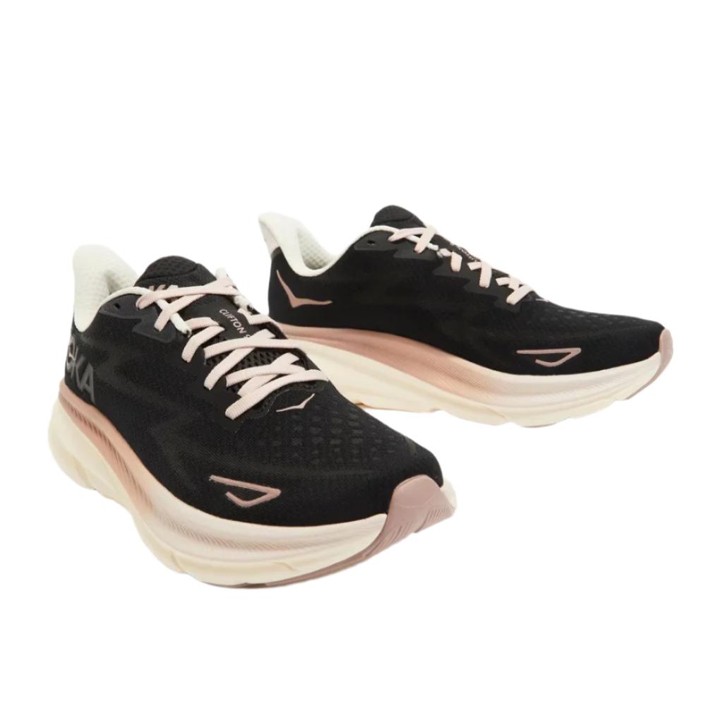 HOKA Women's Clifton 9 Running Shoes - Obsidian/Quartzite