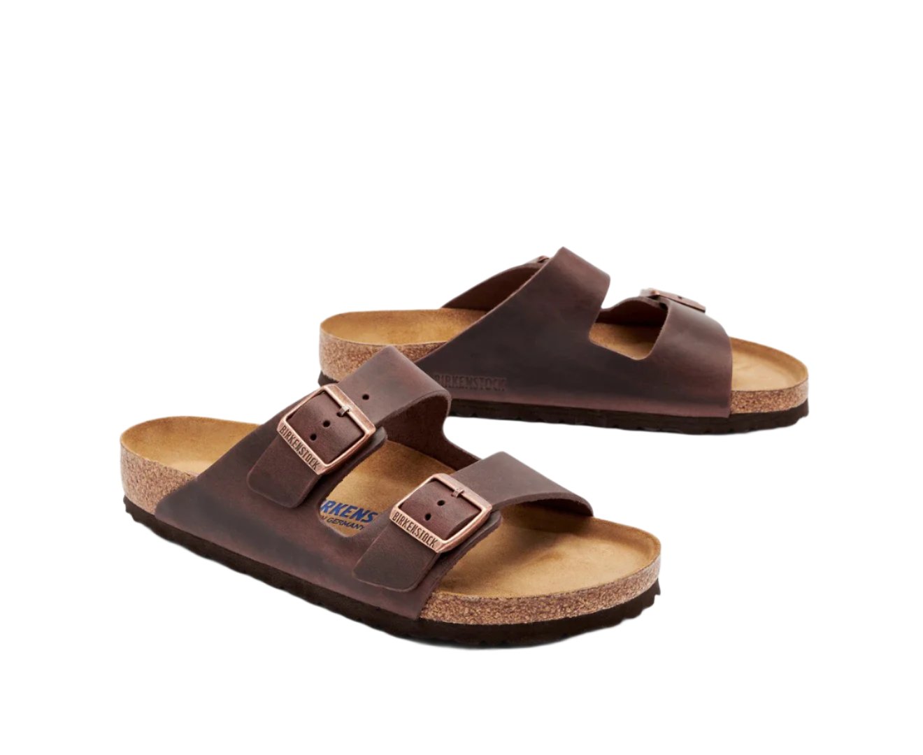 Birkenstock Unisex Arizona Oiled Leather Soft Footbed Regular Fit Sandals - Habana