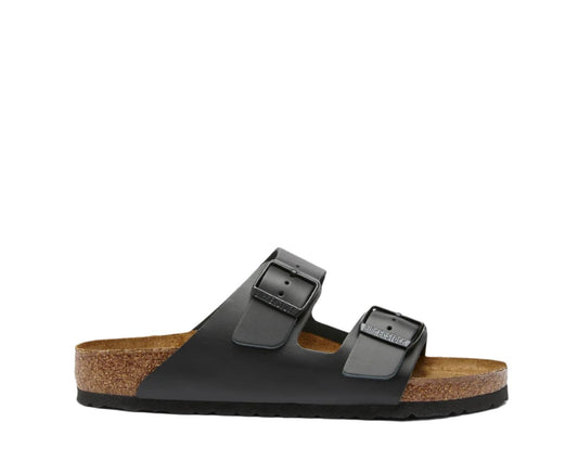 Birkenstock Unisex Arizona Leather Regular Fit Sandals - Black