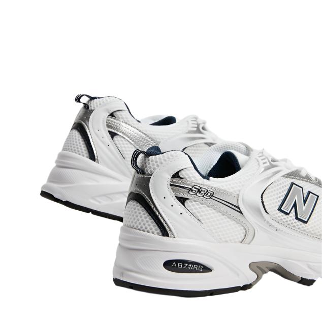 New Balance Unisex 530 Lifestyle Sneakers Shoes - White with Natural Indigo